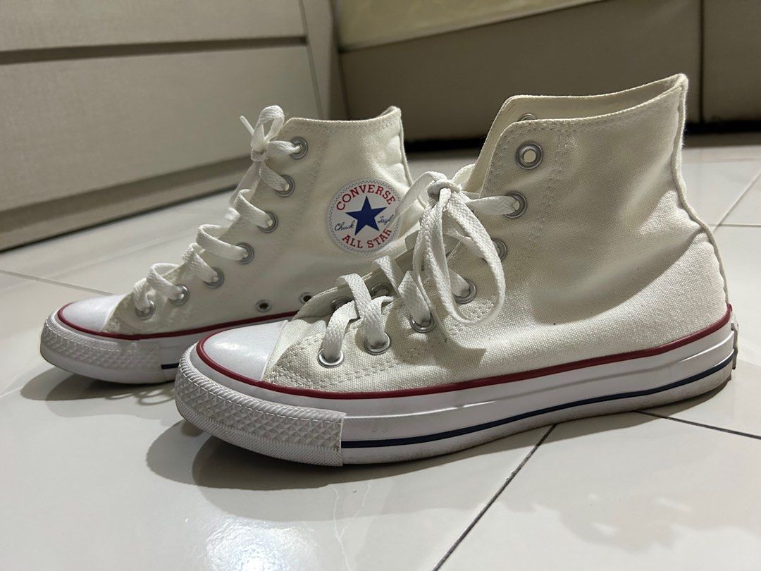 Converse high on sale cut white
