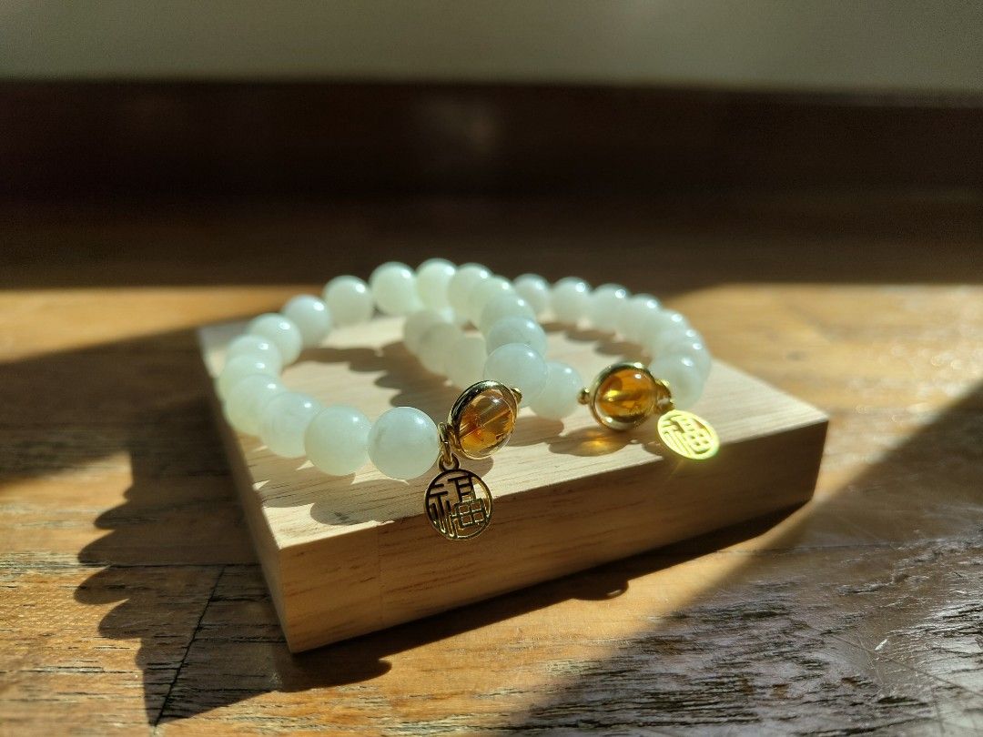 Jade and citrine bracelet new arrivals