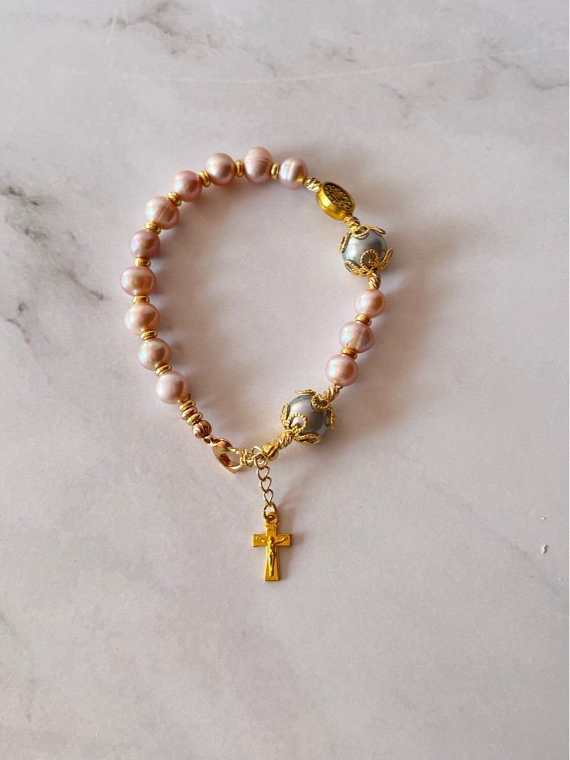 Gold baby rosary bracelet store