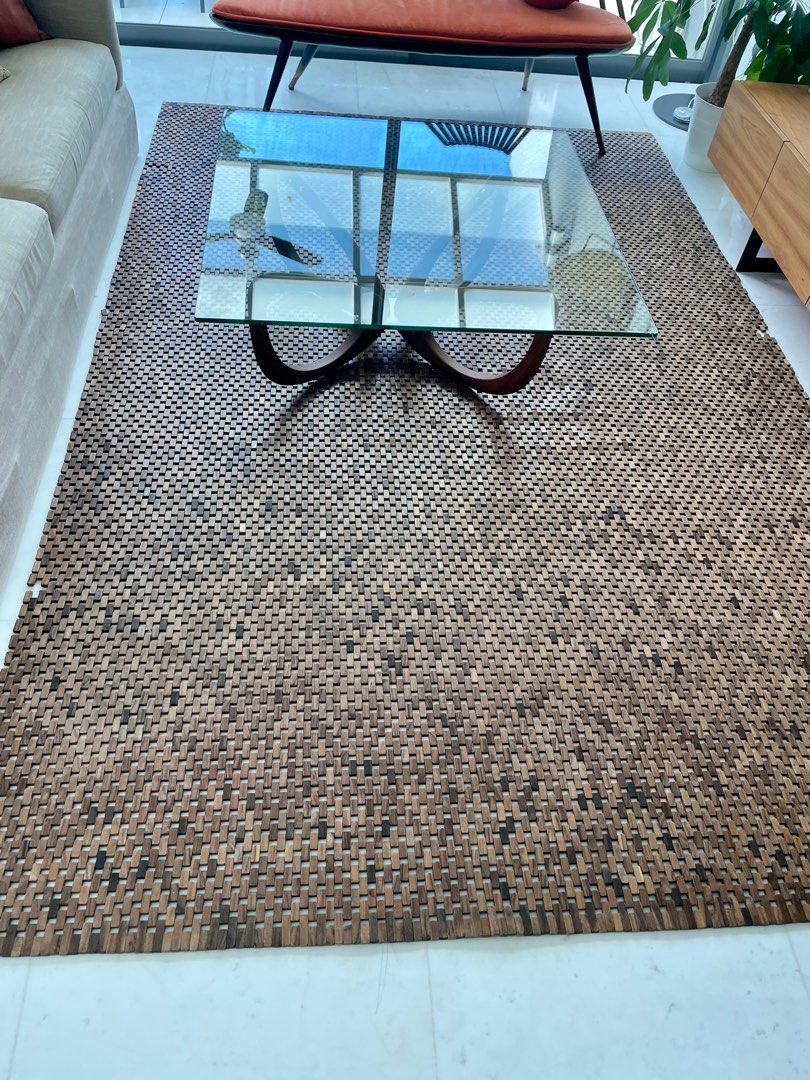 Design wooden carpet 3mX2m, Furniture & Home Living, Home Decor