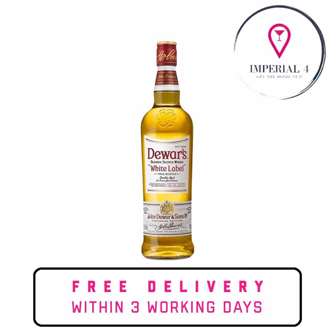 Dewars White Label 750ML, Food & Drinks, Alcoholic Beverages on Carousell