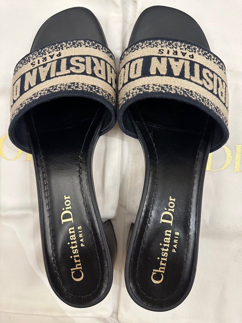 DIOR DWAY HEELED SLIDE Womens Fashion Footwear Sandals on Carousell