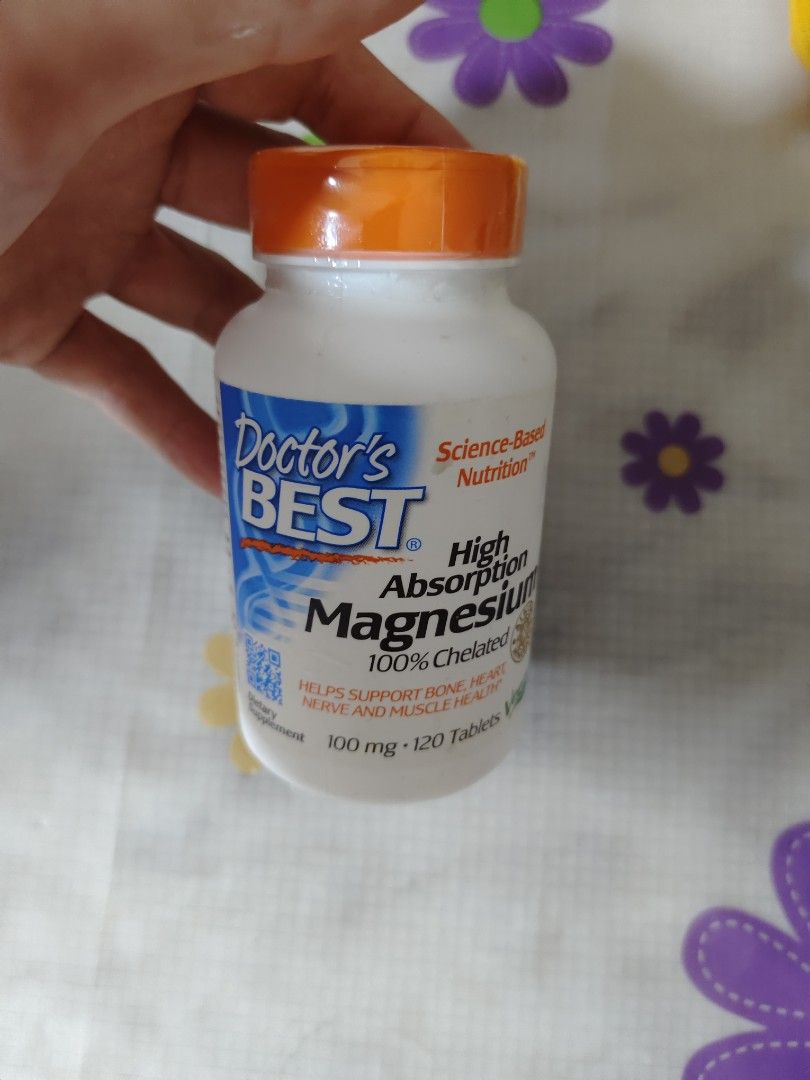 Doctor's Best High Absorption Magnesium, 100 mg, 120 Tablets