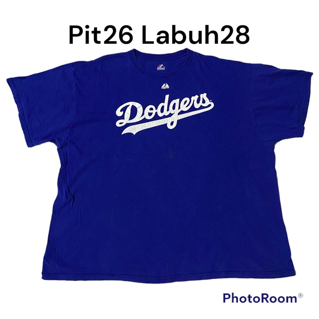 Dodgers MLB Majestic Pit26 Labuh28 Saiz 2XL Tshirt Cotton Men s