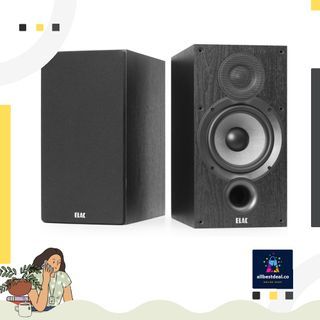 ELAC DB62-BK Surround Bookshelf Speakers Bookshelf Home Speaker, Black, Pair, Set of 2