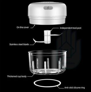 Electric Food POWER Rechargeable USB Chopper / Garlic Chopper / Kitchen Blender Mixer / Vegetable Meat Chilli Grinder Machine