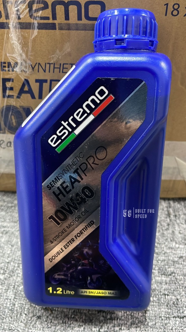 ESTREMO HeatPro Semi Synthetic 10W40 1.2L ITALY ENGINE OIL MOTORCYCLE