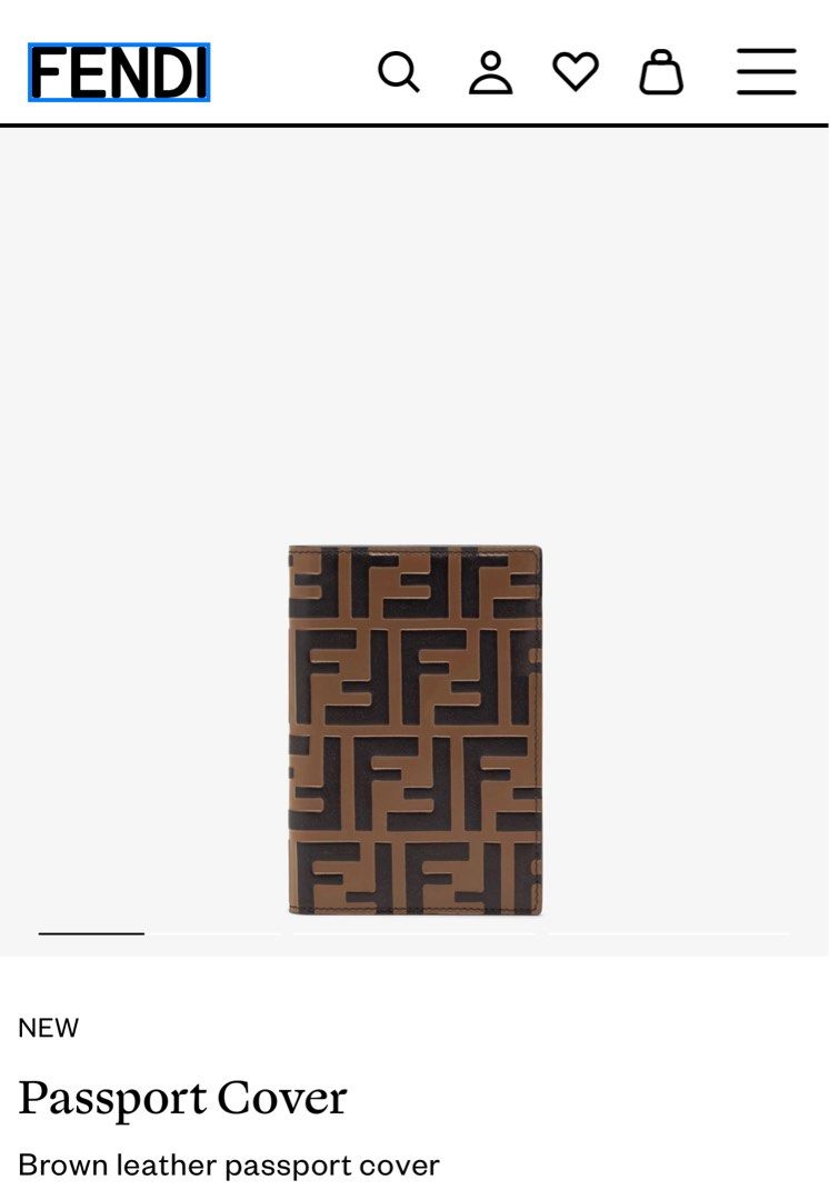 Fendi passport holder hot sale