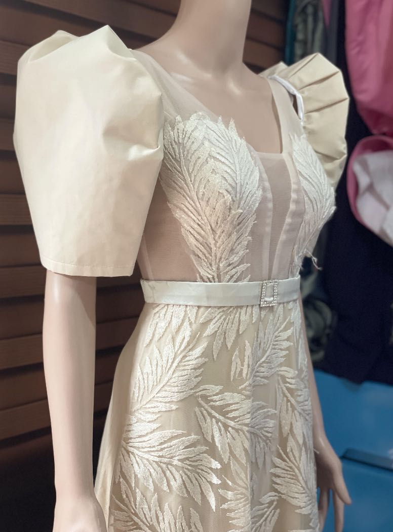 Cream online filipiniana dress