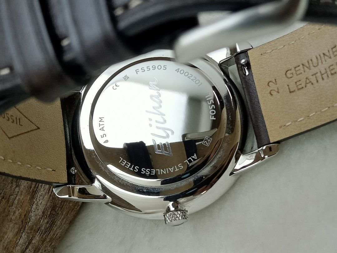 Fossil watch with name engraved deals