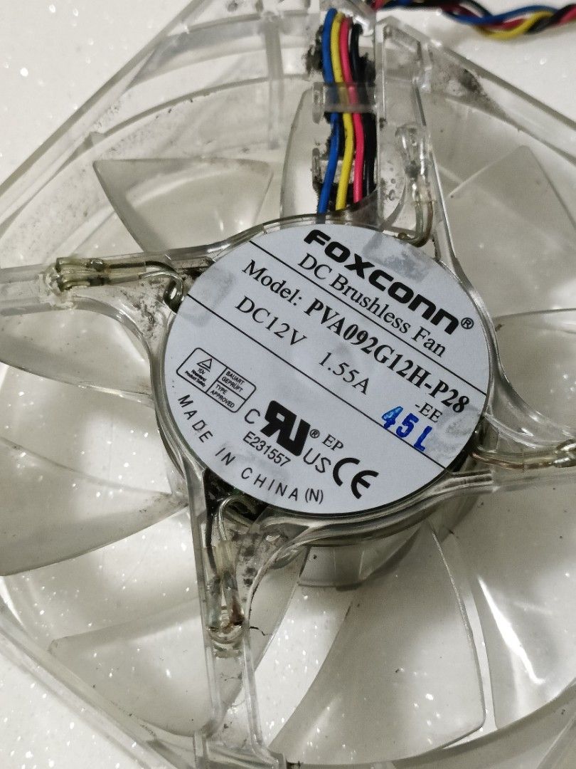 Foxconn DC Brushless Fan (Red Light), Computers & Tech, Parts