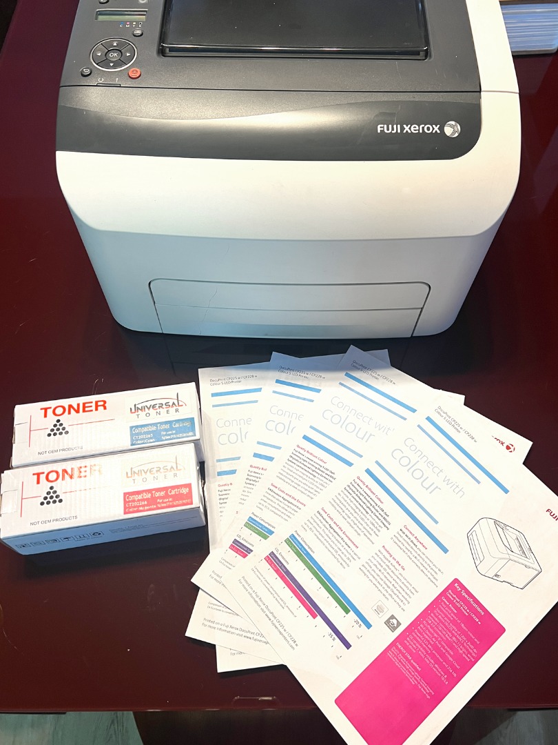 Fuji Xerox CP225W Colour Laser Printer, Computers & Tech, Printers