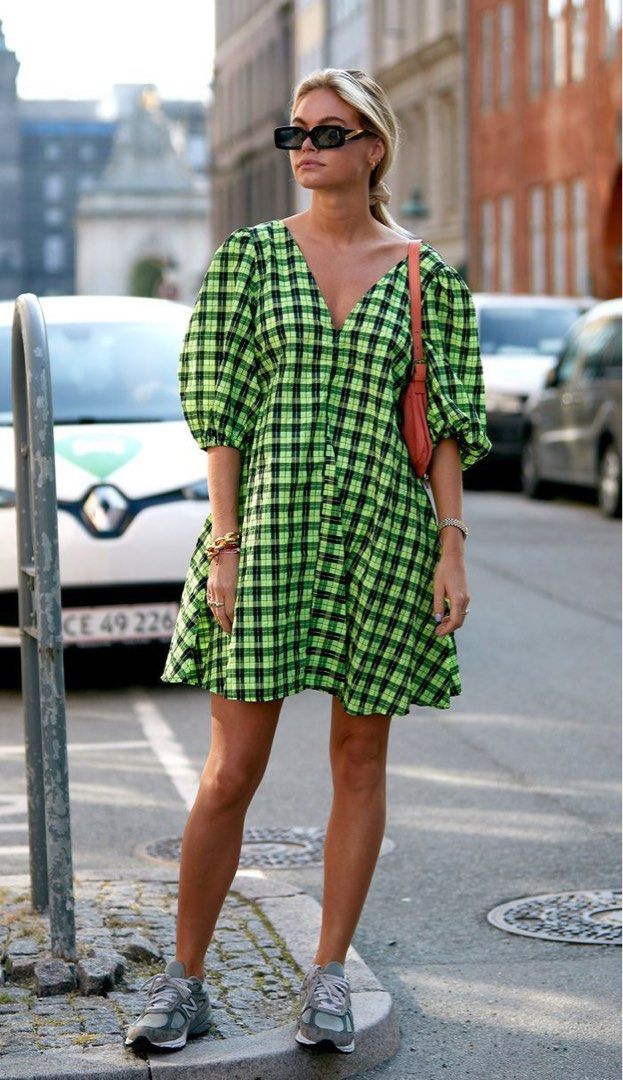 Ganni cheap green dress