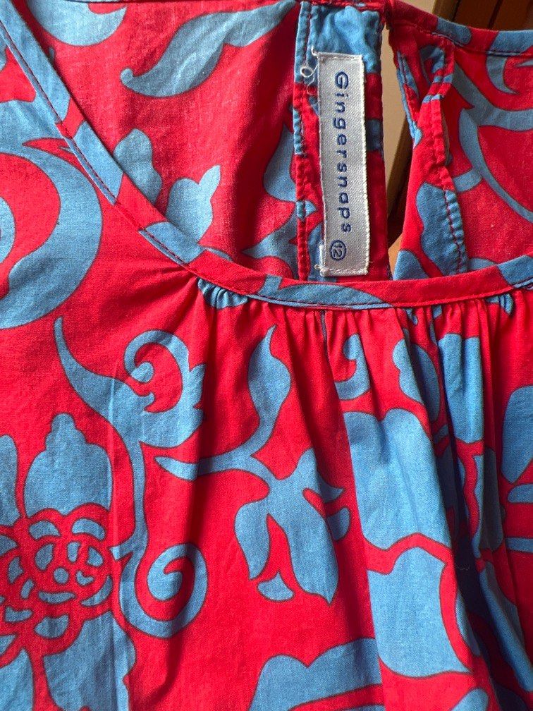 Gingersnaps red and blue dress, Babies & Kids, Babies & Kids Fashion on ...