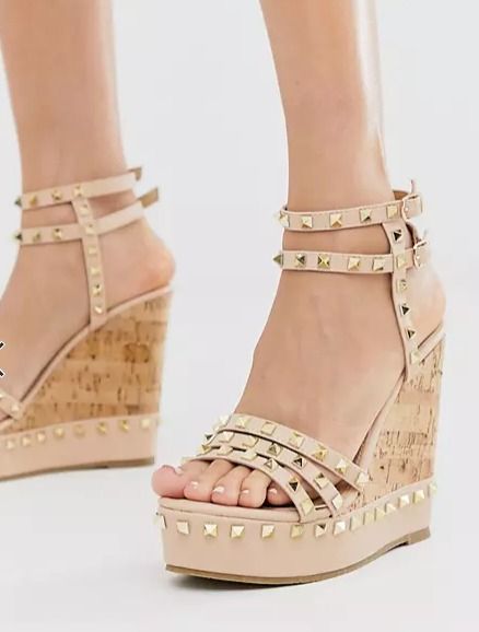 Golden wedges heels new arrivals