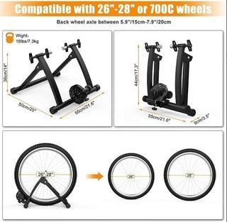 Good Top Quality,TORACK Bike Trainer turbo trainers for bikes Variable Resistance Magnetic Indoor Bike Trainer Stationary Exercise Bike Training Stand Durable Stainless Steel Frame, Comes with Noise Reduction Smooth Roller