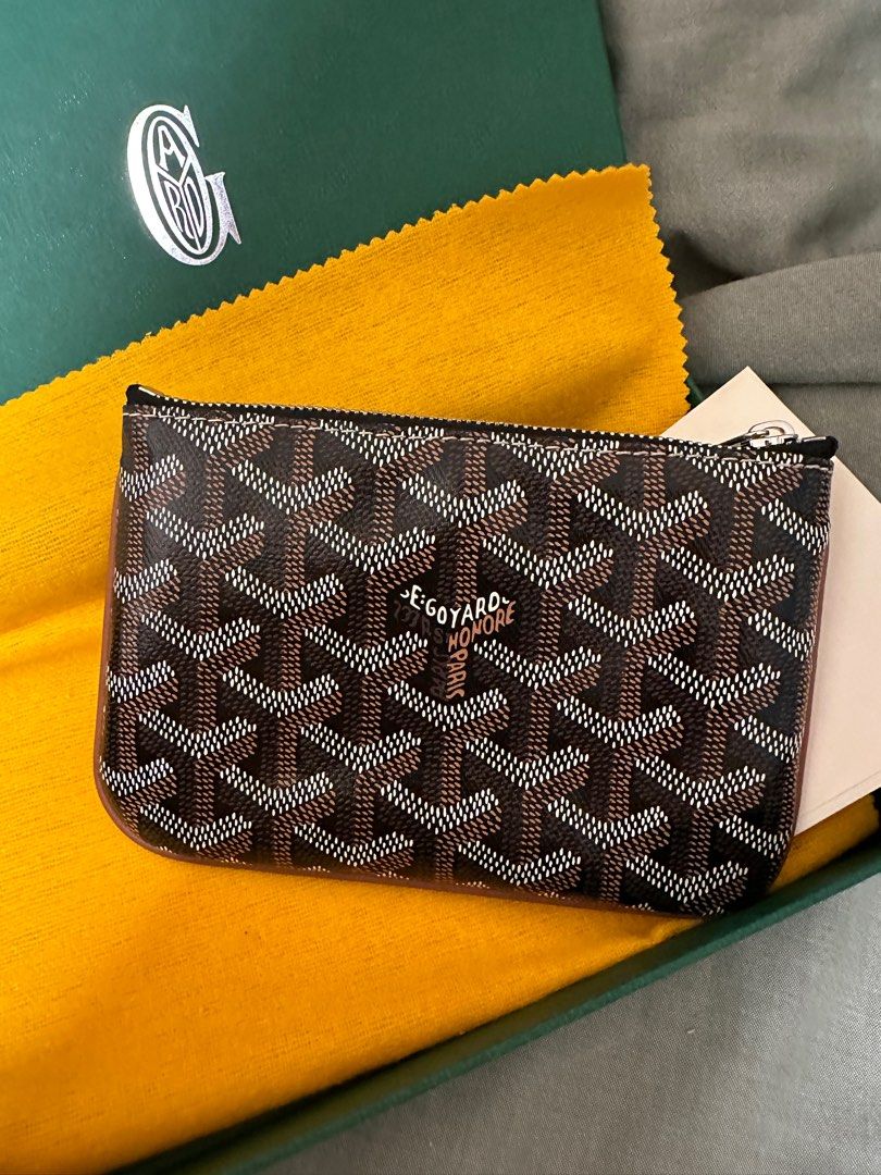 Goyard Wallet pouch black x tan coins bag Carousell