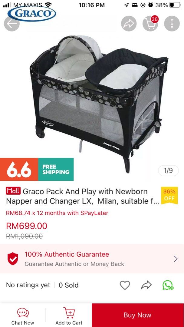 Graco Baby Crib, Babies & Kids, Baby Nursery & Kids Furniture, Cots