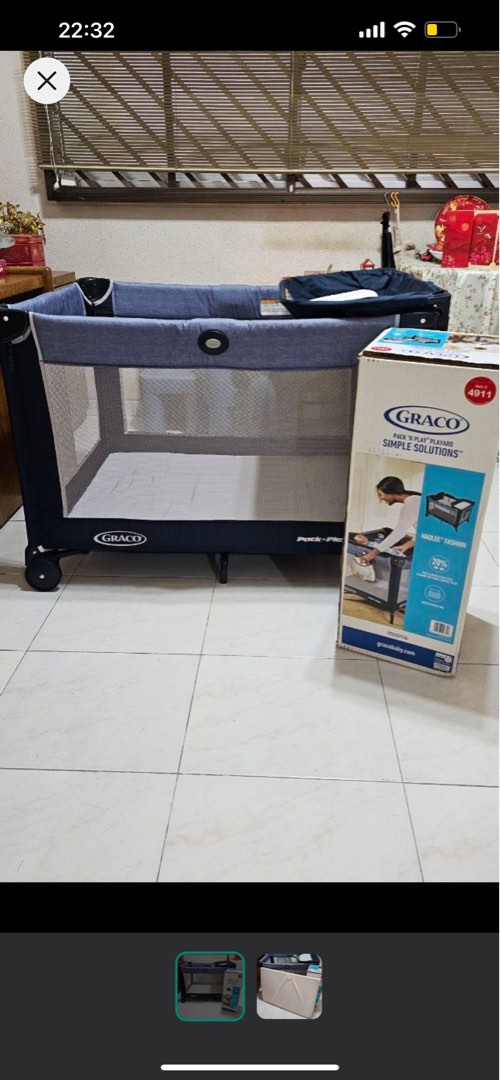 Graco playpen and crib, Babies & Kids, Baby Nursery & Kids Furniture