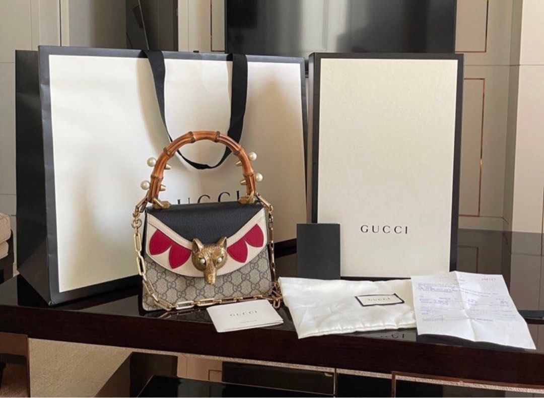 Gucci fox head best sale bag