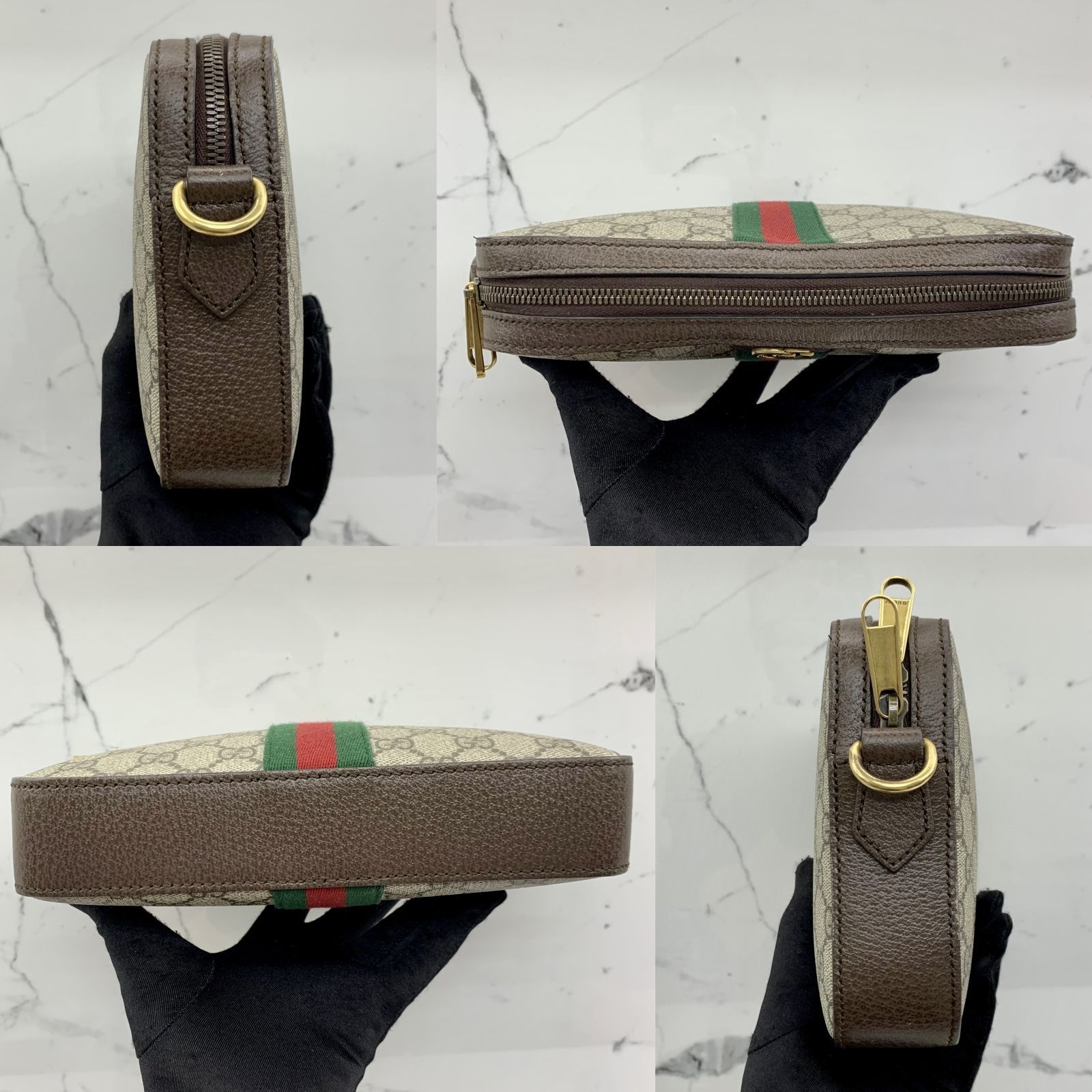 Ophidia leather crossbody bag Gucci Brown in Leather - 20211595