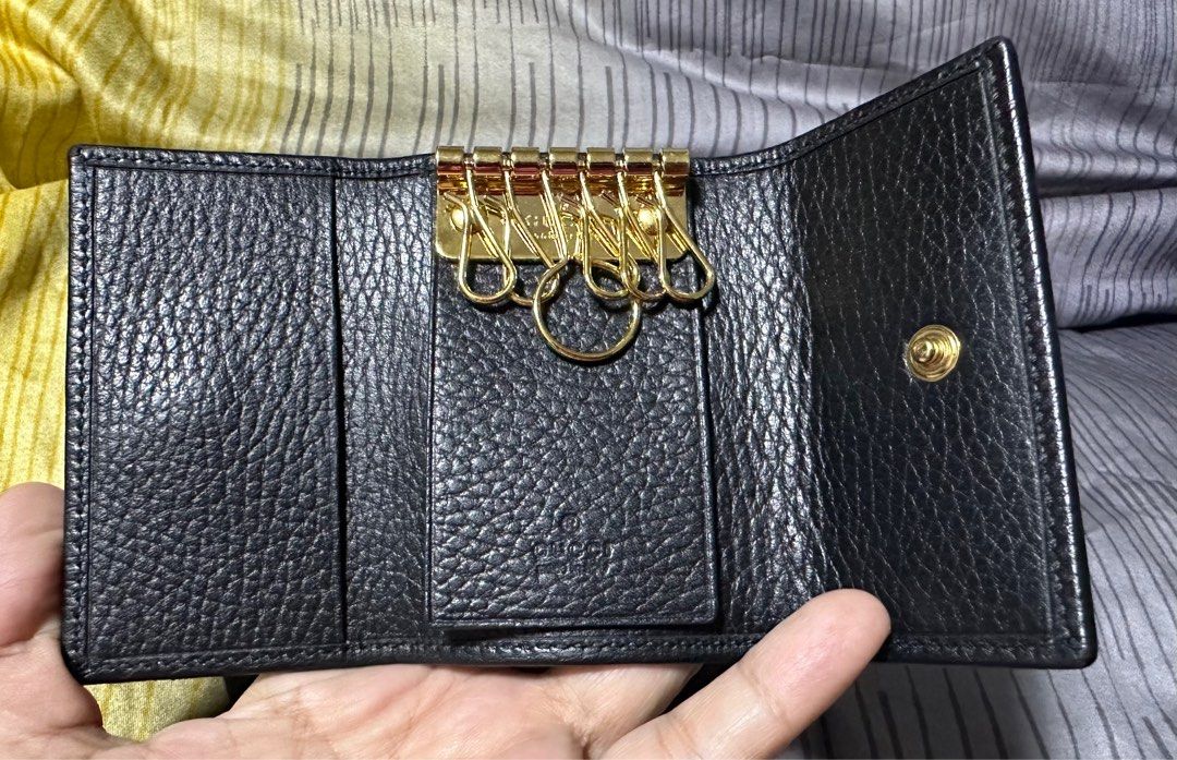 GUCCI Leather Key Holder Women s Fashion Bags Wallets Wallets Card holders on Carousell