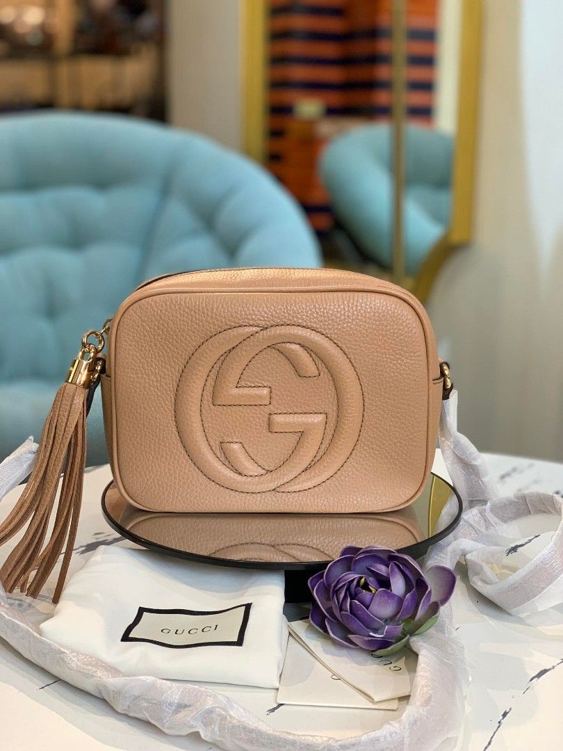 Gucci Soho Camera Bag Beige BN, Luxury, Bags & Wallets on Carousell