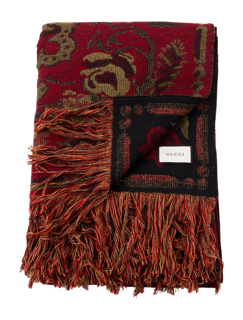 Gucci Vintage Flower and wool Blanket