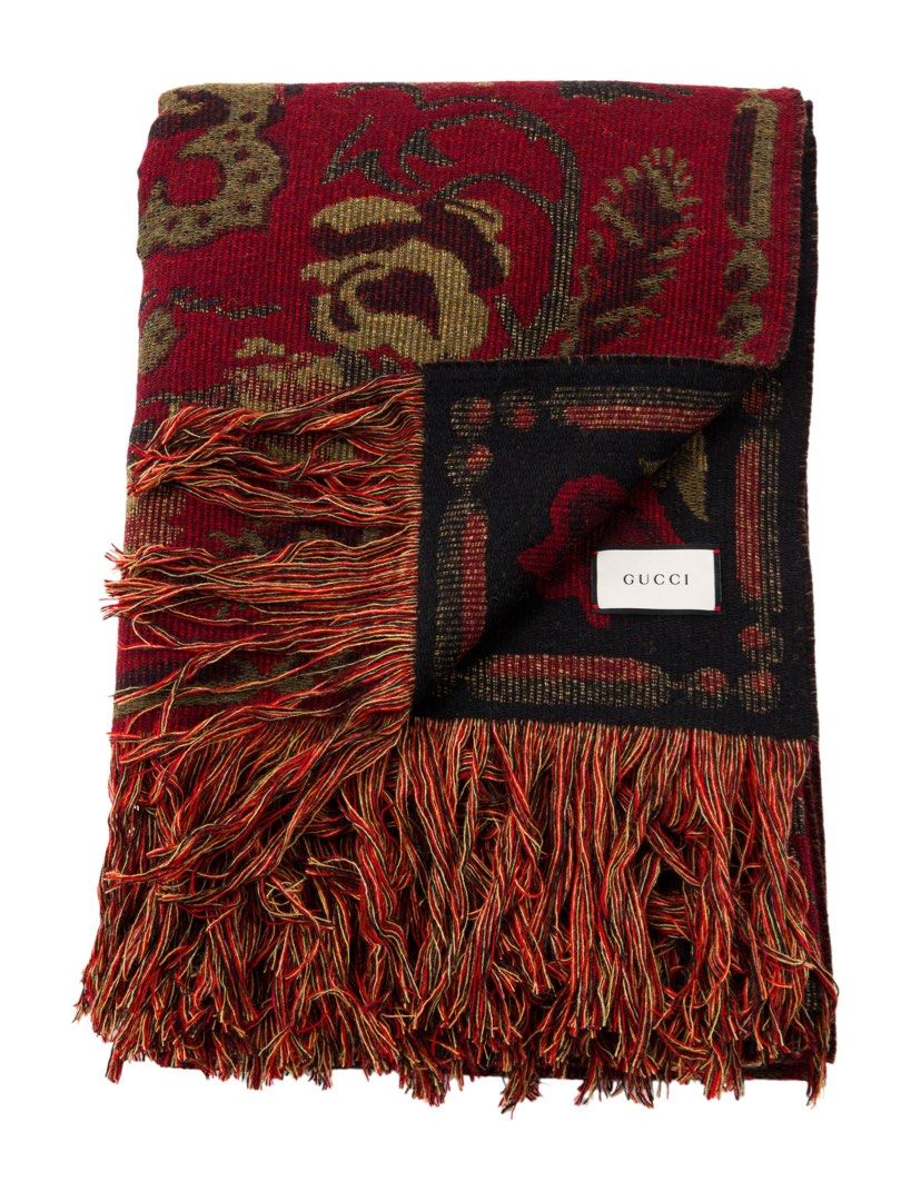 Gucci Vintage Flower and wool Blanket