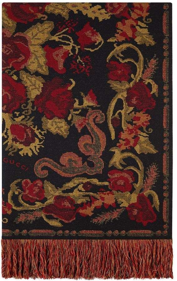 Gucci Vintage Flower and wool Blanket