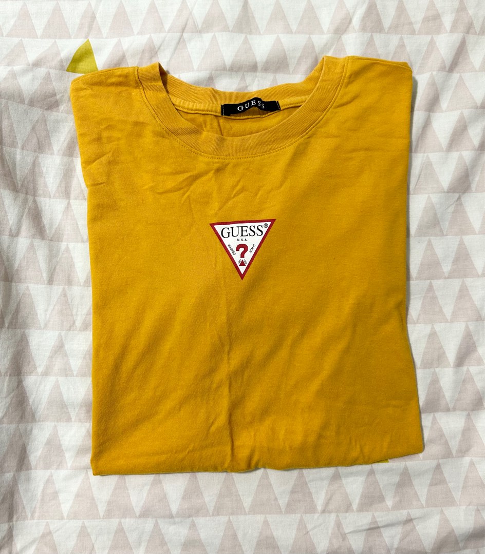 Guess mustard t top shirt