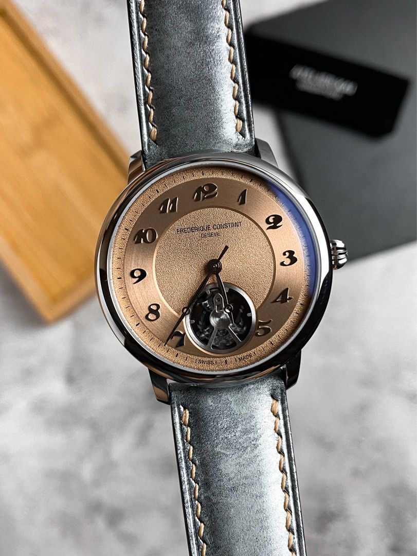 Handmade Bisanzio Silver Calf Leather Watch Strap for Frederique