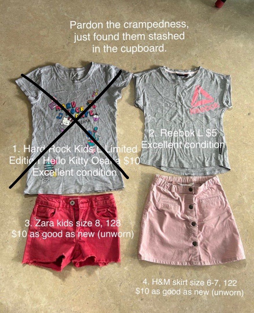 Hard rock osaka limited edition reebok zara h m kids t shirts
