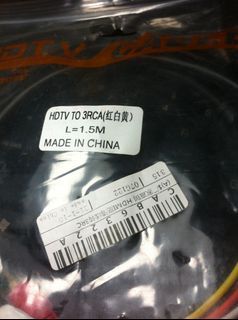 HDTV to 3 RCA,  Length - 1.5 meters.