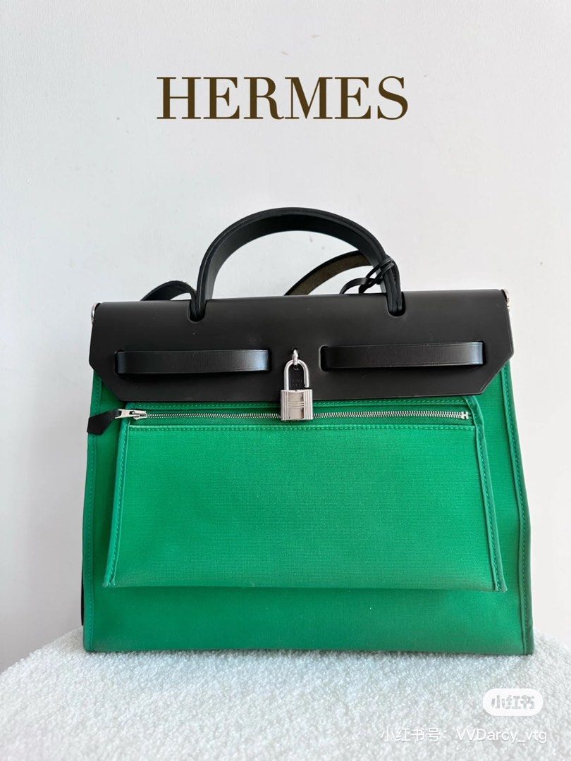 HERMES Herbag 31 Orange, Women's Fashion, Bags & Wallets, Purses & Pouches  on Carousell