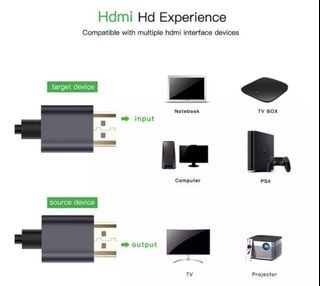 High Speed Premium Cable AND Adaptor, HDMI HD Experience, 3D video Display Dynamic HDR, eARC, Good Connection with Appliances. Comes with many lengths.