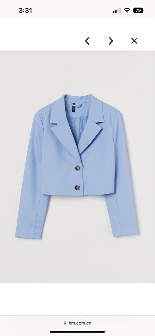 H&m baby blue blazer deals