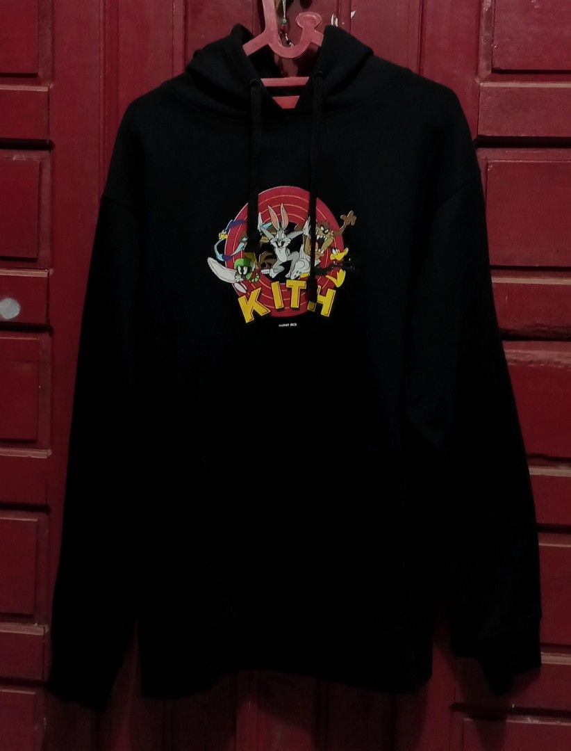 Hoodie KITH x Looney Tunes All Folks character, Fesyen Pria