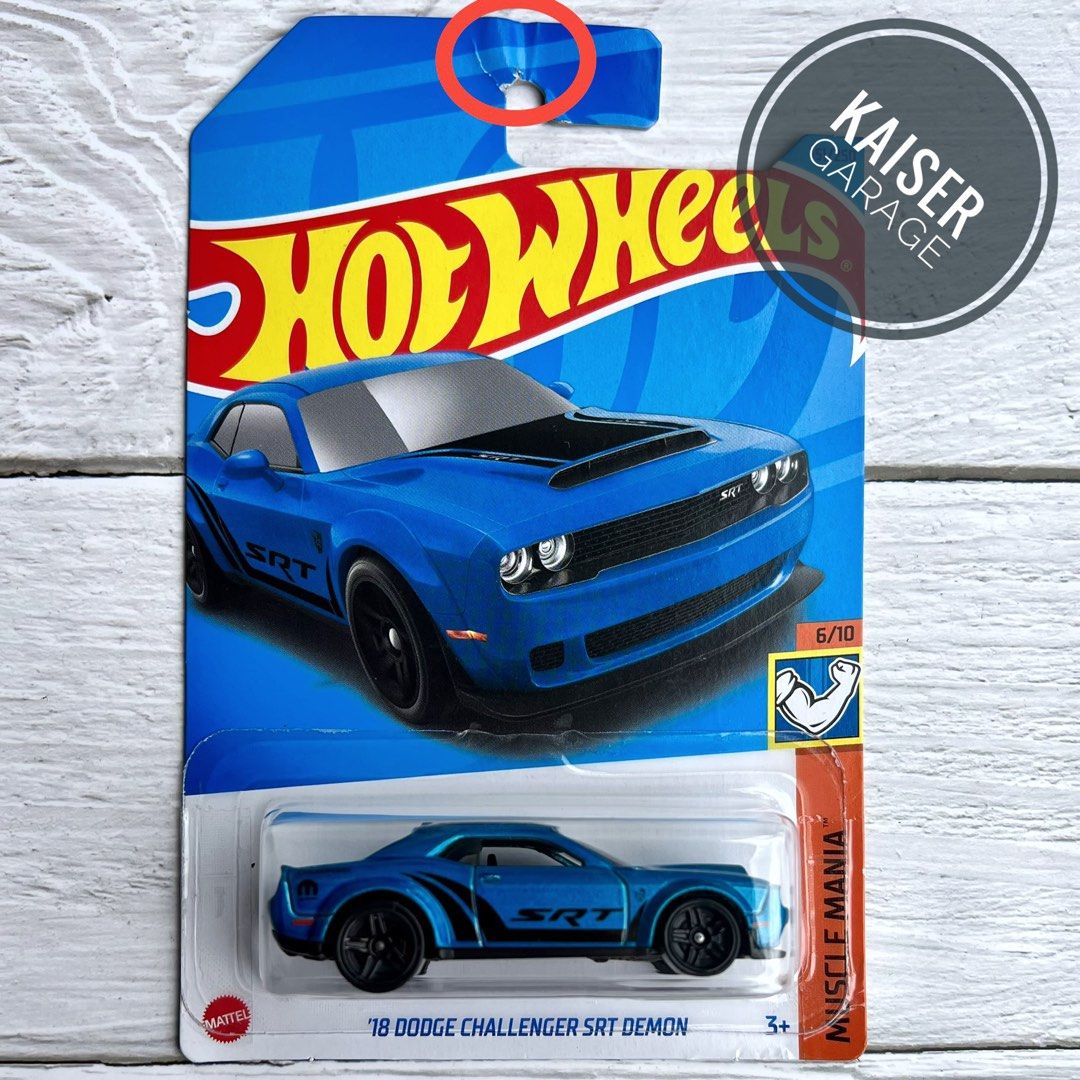 Hot Wheels 18 Dodge Challenger SRT Demon J Hook Creased