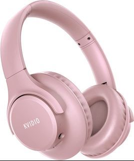 [HP02] KVIDIO [Updated Bluetooth Headphones Over Ear, 65 Hours Playtime Wireless Headphones with Microphone,Foldable Lightweight Headset with Deep Bass,HiFi Stereo Sound for Travel Work Laptop PC Cellphone