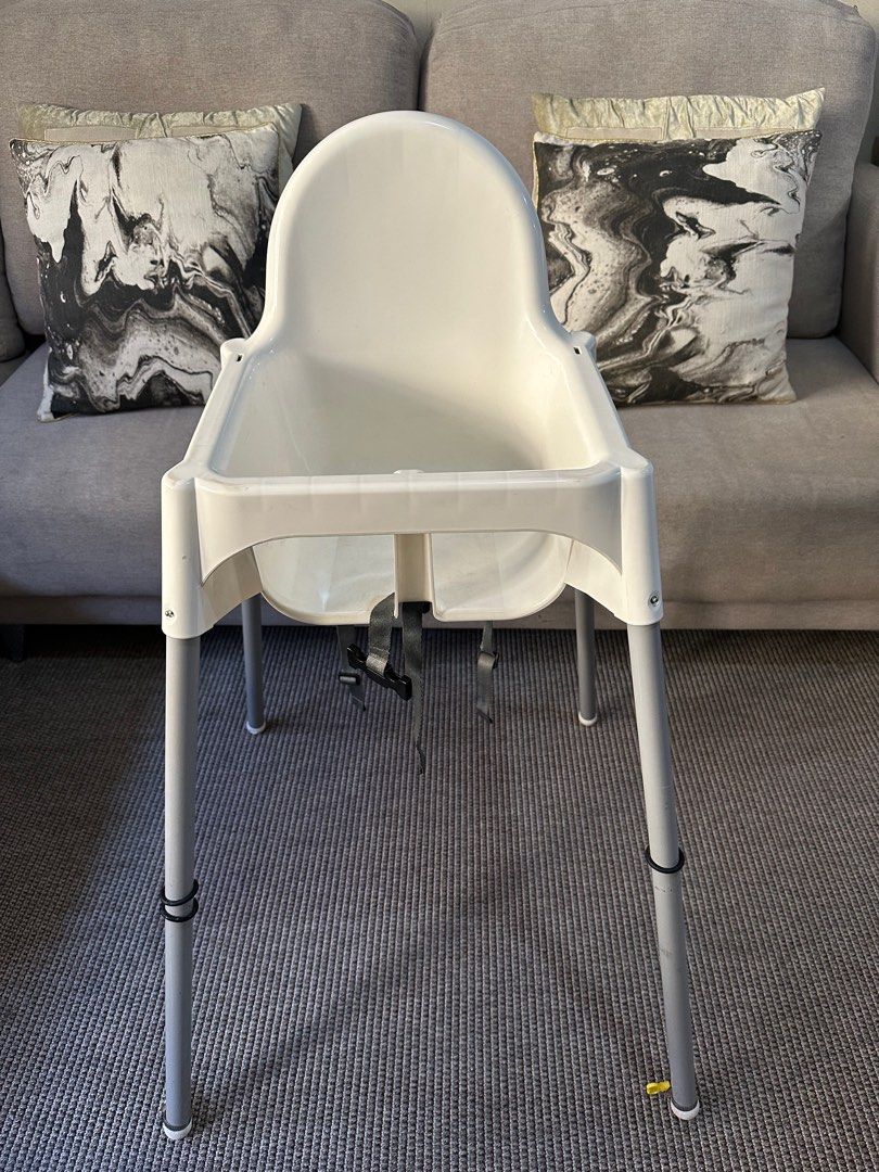 Ikea Antilop High Chair with Safety belt and Tray on Carousell