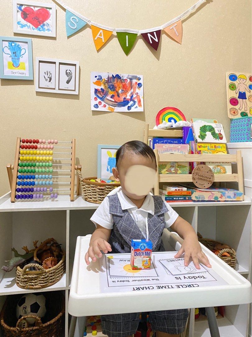 Ikea Antilop High Chair with Safety belt and Tray on Carousell