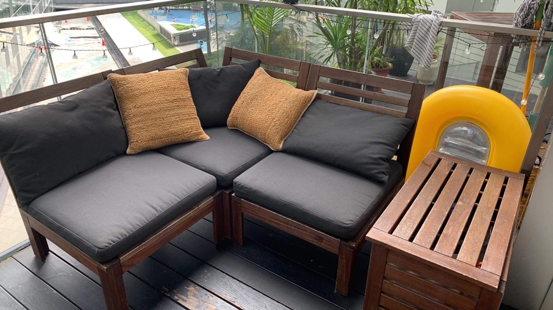 Ikea outdoor Balcony set, Furniture & Home Living, Outdoor Furniture on