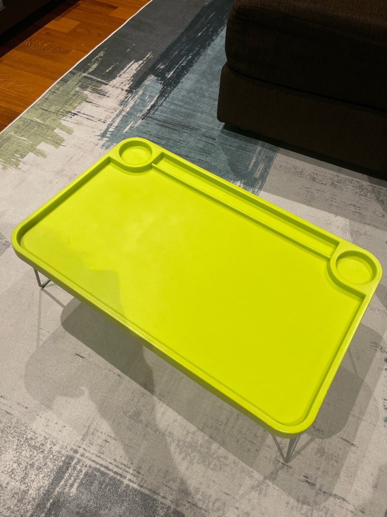 IKEA Bed Table foldable lime green, Furniture & Home Living