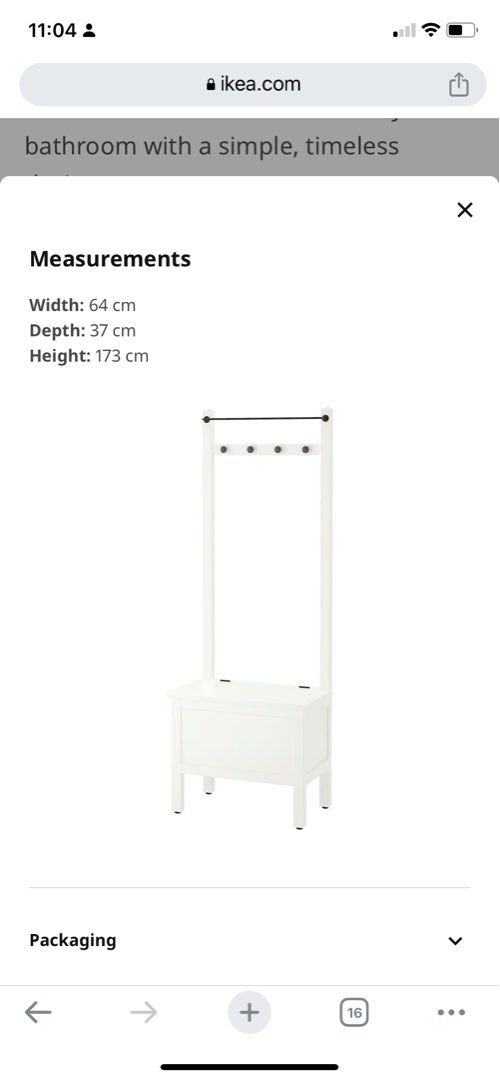 IKEA HEMNES storage bench / coat rack / shoe Furniture & Home