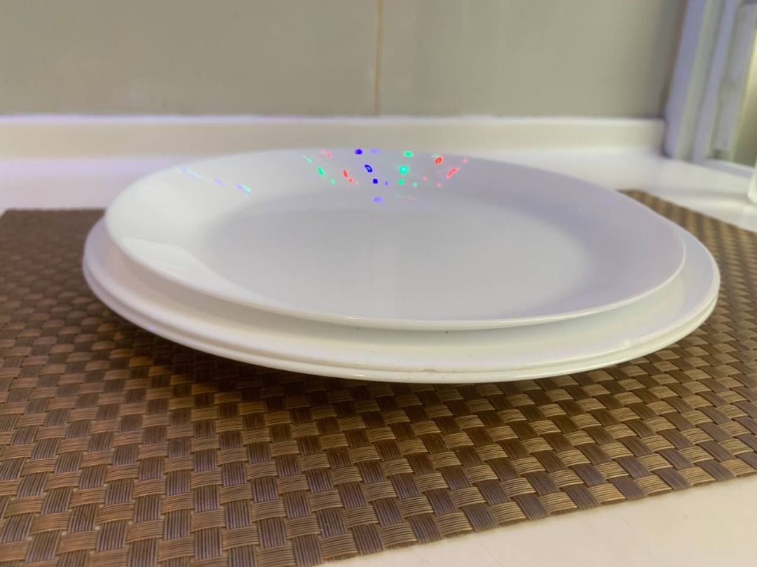 IKEA OFTAST Plates (White ; Set of 3), Furniture & Home Living, Kitchenware & Tableware