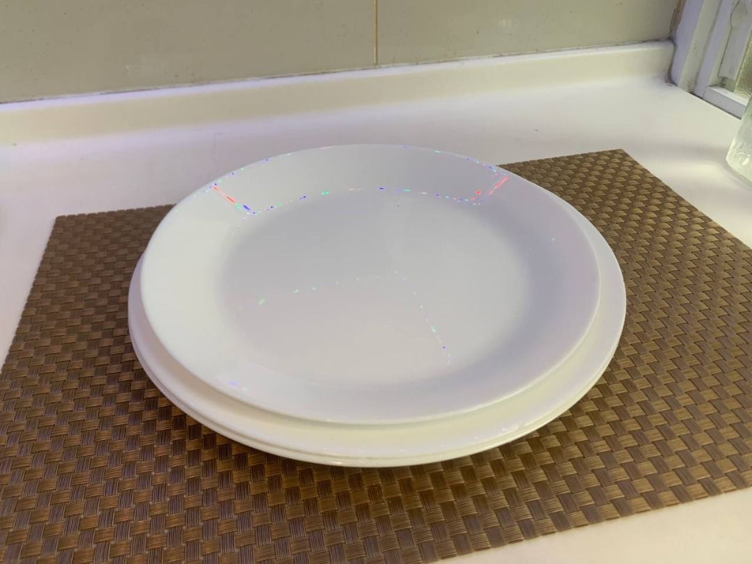 IKEA OFTAST Plates (White ; Set of 3), Furniture & Home Living, Kitchenware & Tableware