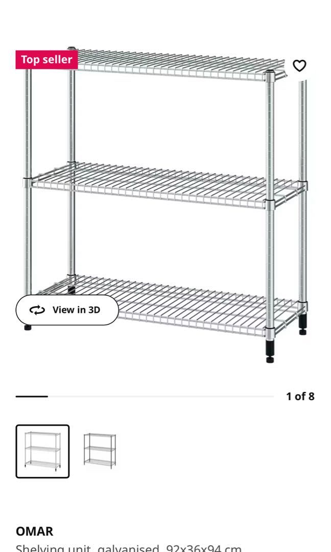 IKEA shelving unit full set with wooden cover and hanging basket
