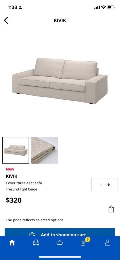 IKEA sofa hack for KIVIK sofa, Furniture & Home Living, Furniture