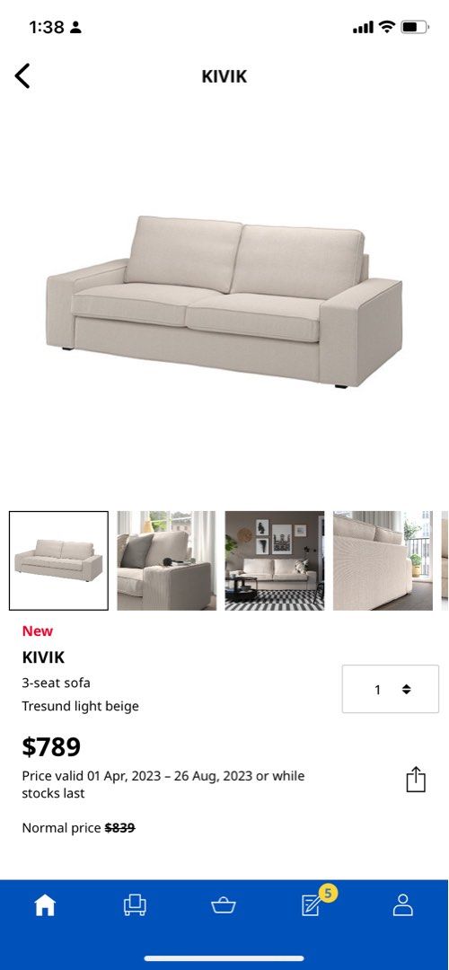 IKEA sofa hack for KIVIK sofa, Furniture & Home Living, Furniture